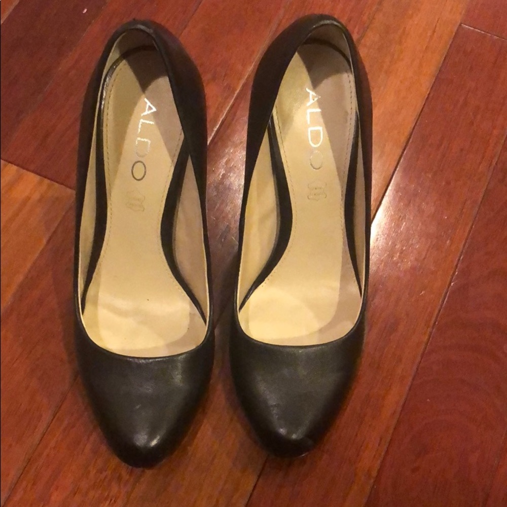 Aldo genuine leather black stiletto